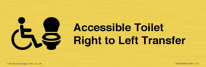 Accessible Toilet with Right to Left Transfer